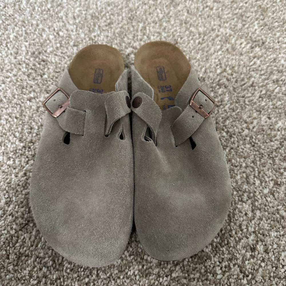 Birkenstock Boston clog- soft footbed taupe